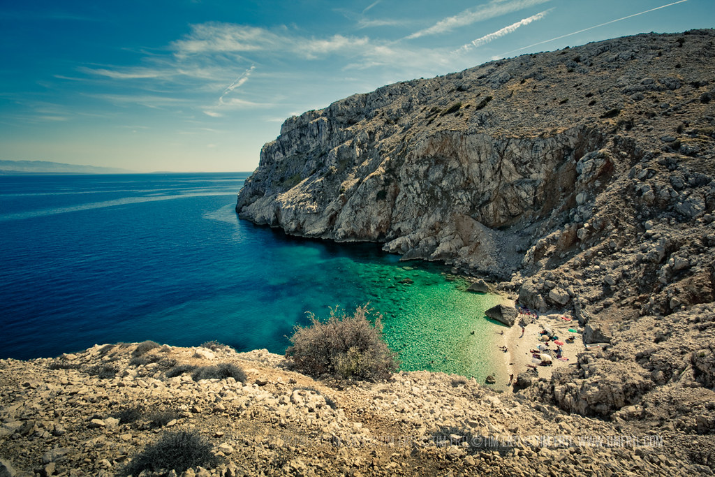 Mali Bok is a tiny pebble beach surrounded by dramatic cliffs from both sides.