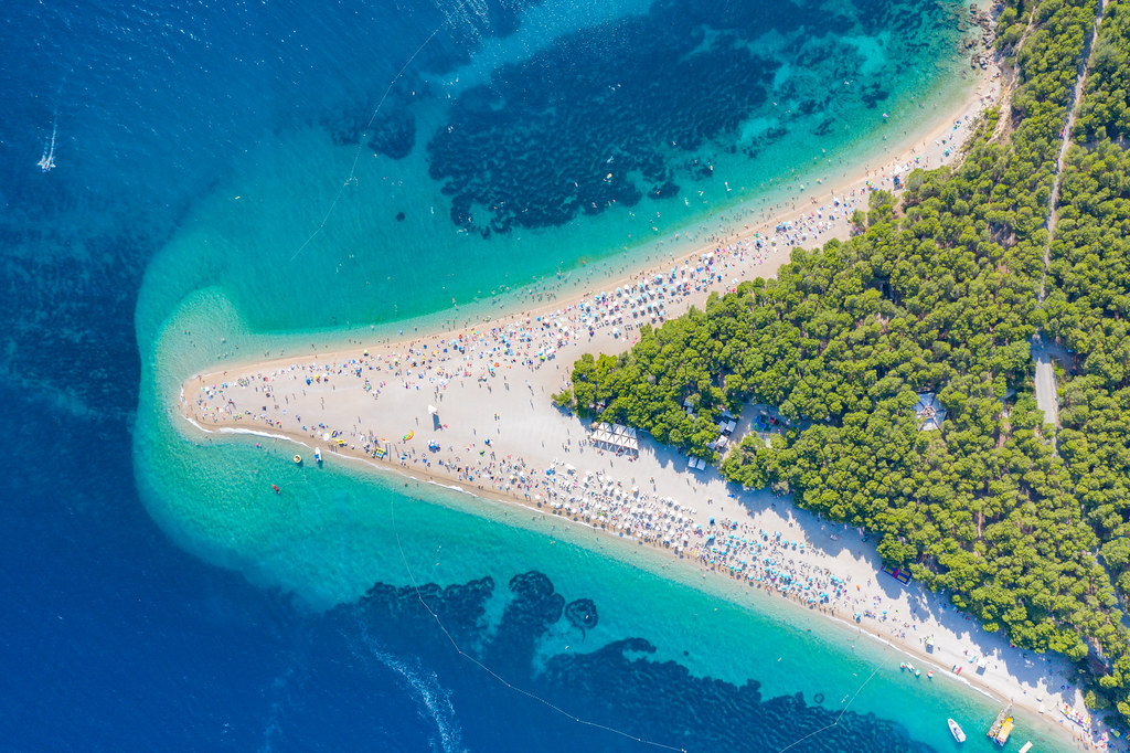 Golden Horn Beach is a fine gravel beach famous for its postcard-like looks and crystal clear waters. One of the most famous beaches in Croatia.