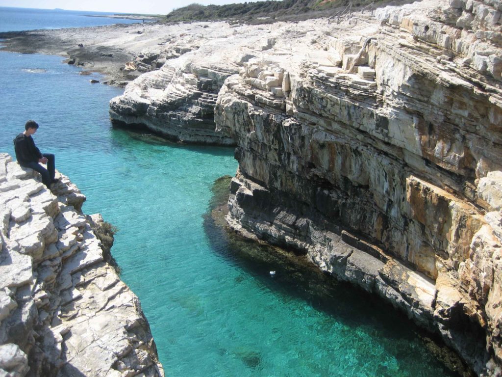 Pinizule Beach is a quiet pebble beach in north Croatia, perfect for swimming.